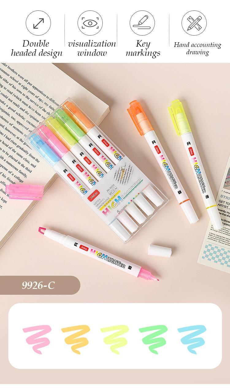 JiMiao Double Headed Highlighters Marker Pen