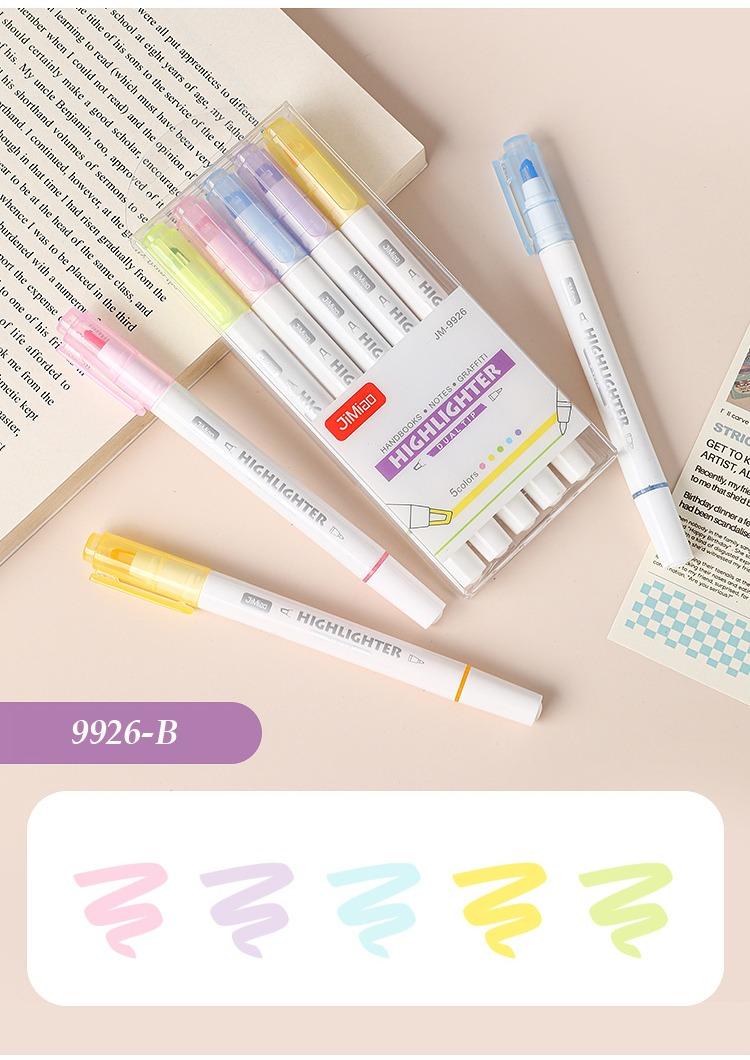 JiMiao Double Headed Highlighters Marker Pen