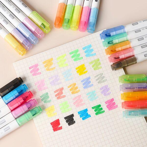 JiMiao Double Headed Highlighters Marker Pen