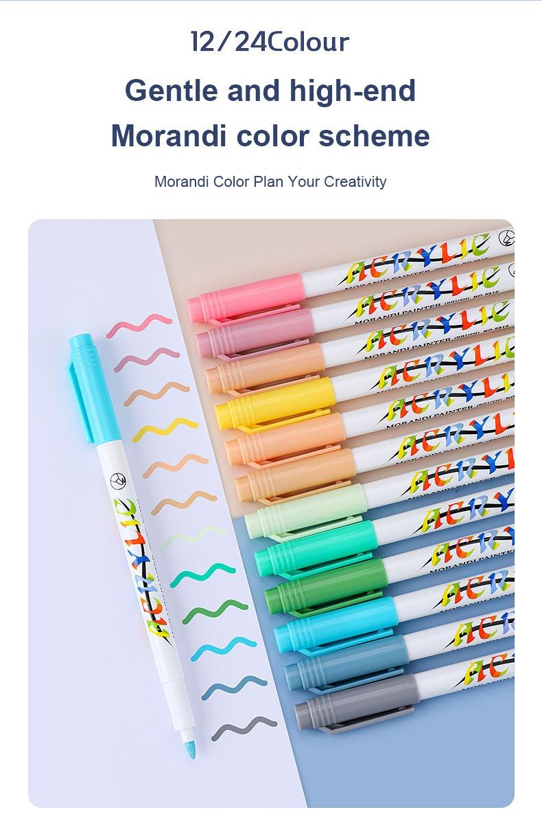 Gentle and high-end morandi color scheme-JiMiao Acrylic Coloring Marker Pen