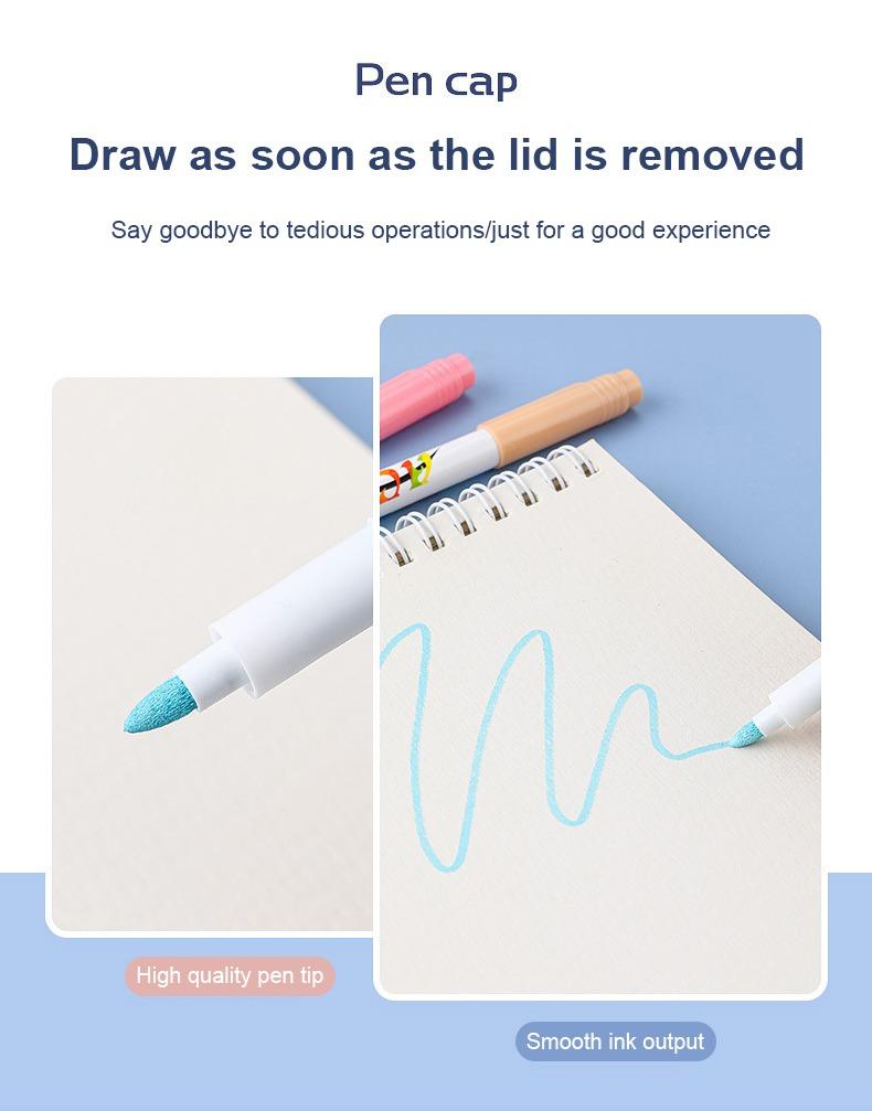 Draw as soon as the lid is removed-JiMiao Acrylic Coloring Marker Pen