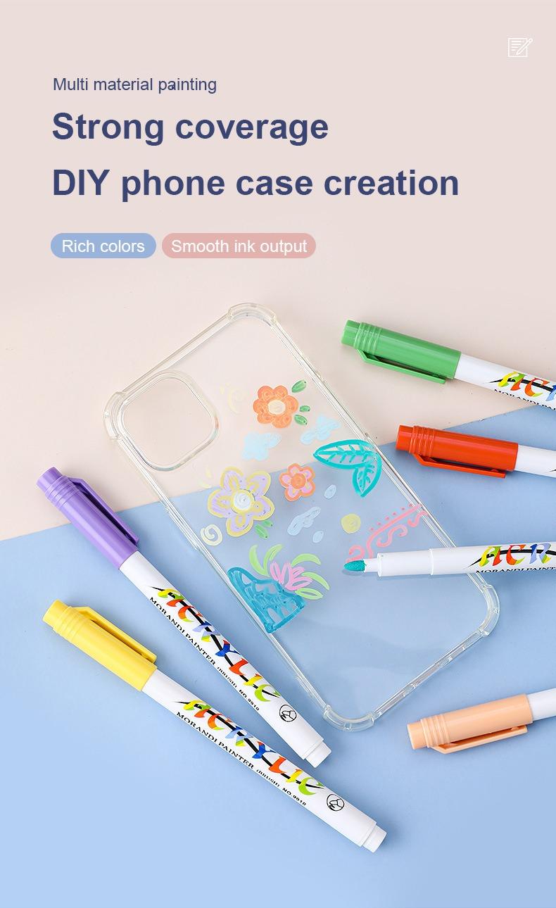 Strong coverage DIY phone case creation-JiMiao Acrylic Coloring Marker Pen