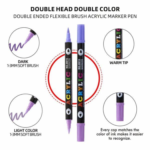 JiMiao Double Headed Different Coloring Markers Pen