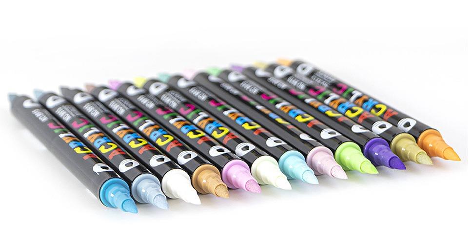 JiMiao Double Headed Different Coloring Markers Pen