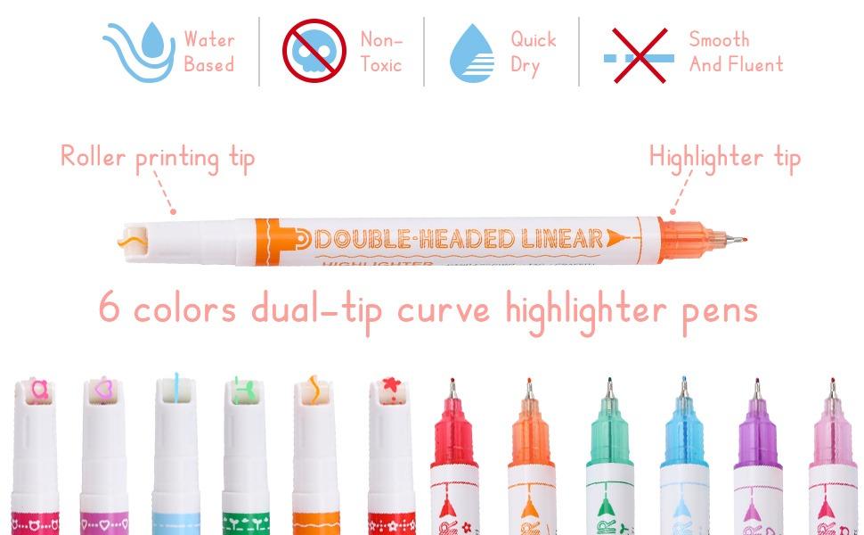 JiMiao Curve Highlighter Marker Pen