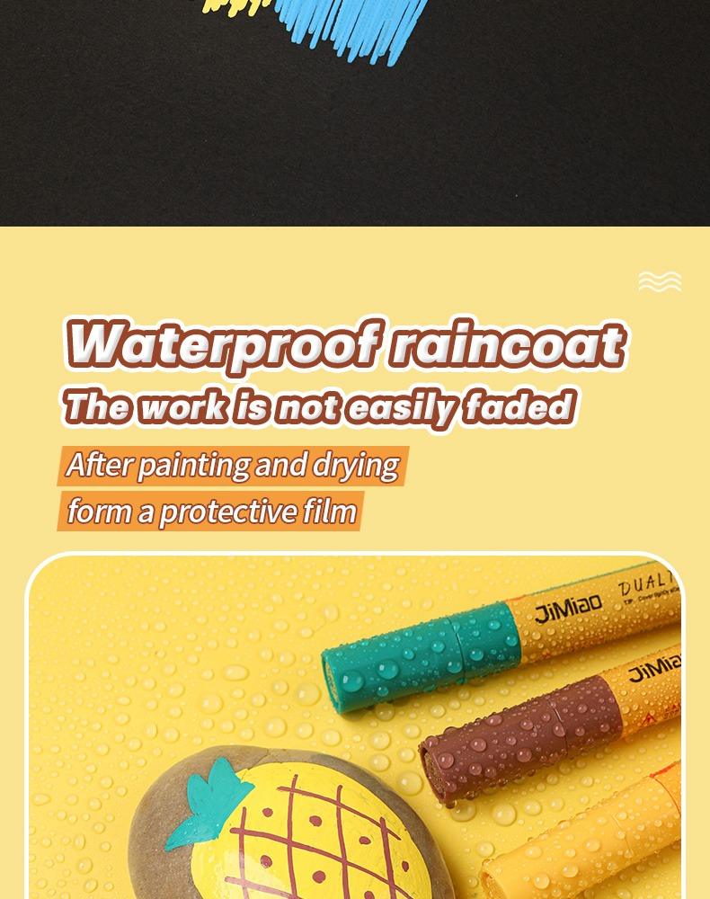 Waterproof raincoat-JiMiao Double-headed Valve Coloring Marker Pen