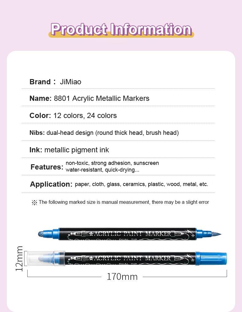 Product information-JiMiao Double-Headed Acrylic Marker Pen