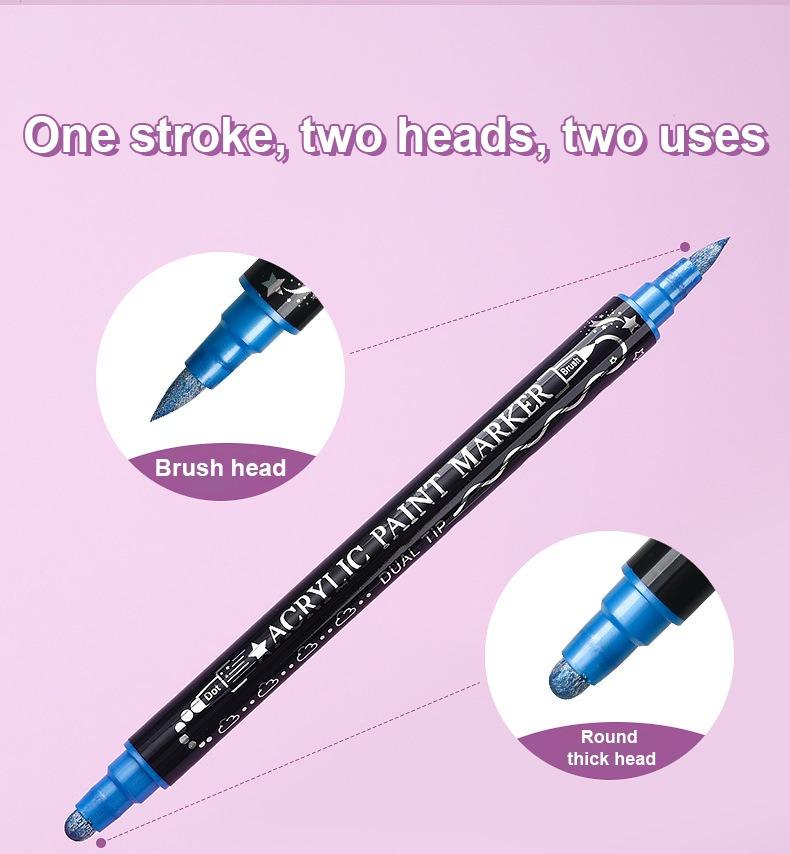 JiMiao Double-Headed Acrylic Marker Pen