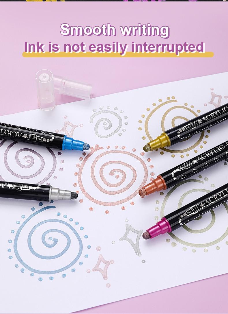 Smooth writing -JiMiao Double-Headed Acrylic Marker Pen