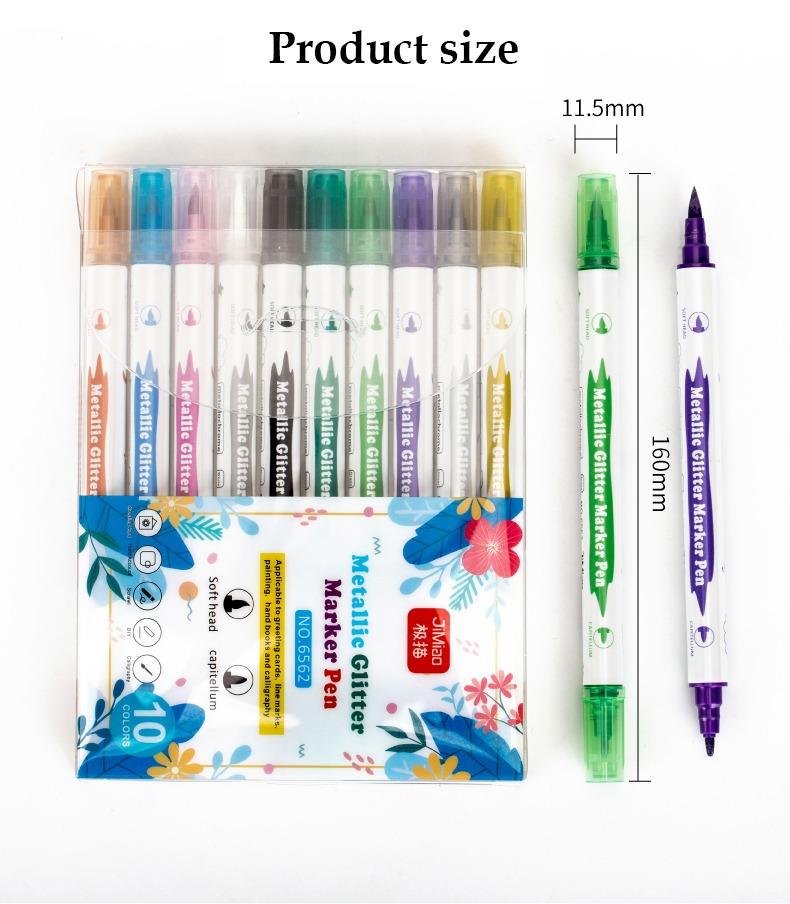 Product size-Double-headed Metal Marker Pens for Art Painting