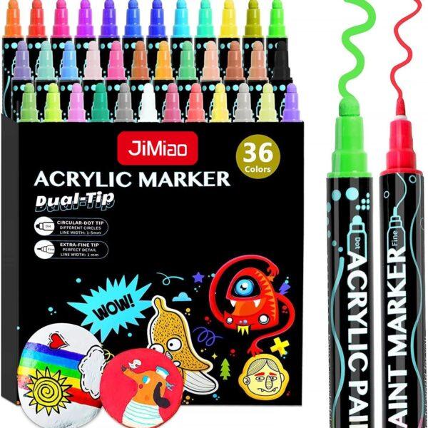 JiMiao Gouache Acrylic Coloring Marker Pen