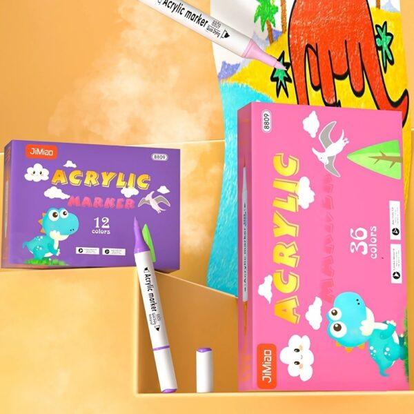 JiMiao Colorful Acrylic Markers Set