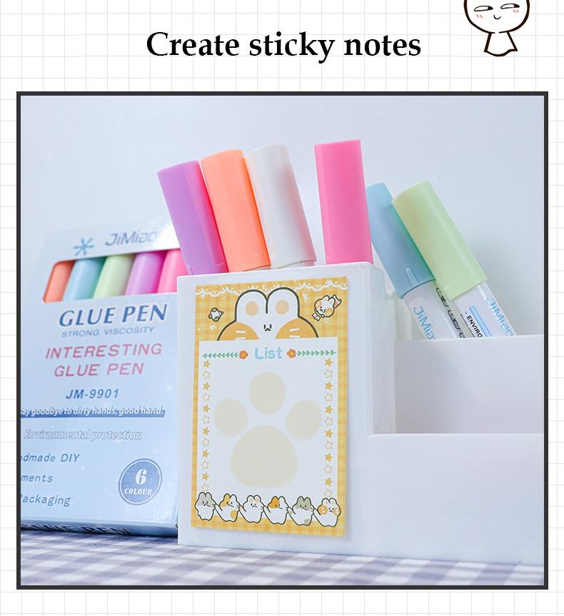 JiMiao Colorful Handmade Adhesive Markers Pen