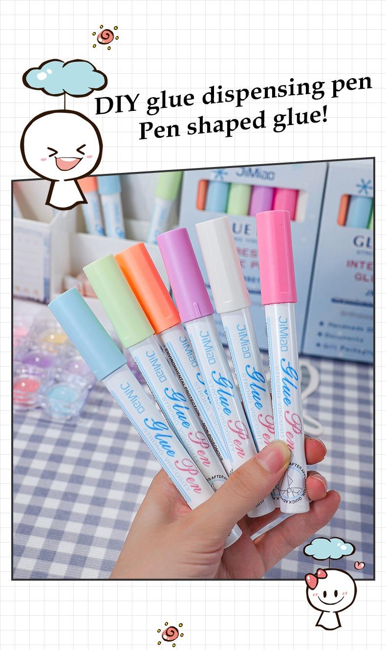 DIY glue dispensing pen -JiMiao Colorful Handmade Adhesive Markers Pen