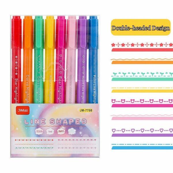 JiMiao Curve Highlighter Markers Set