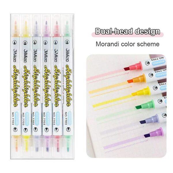 JiMiao Double-Headed Highlighter Markers Set