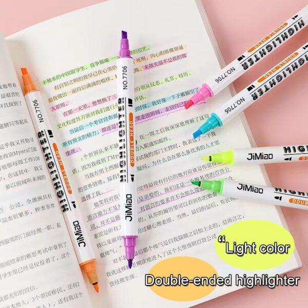 JiMiao Double-Headed Highlighter Markers Set