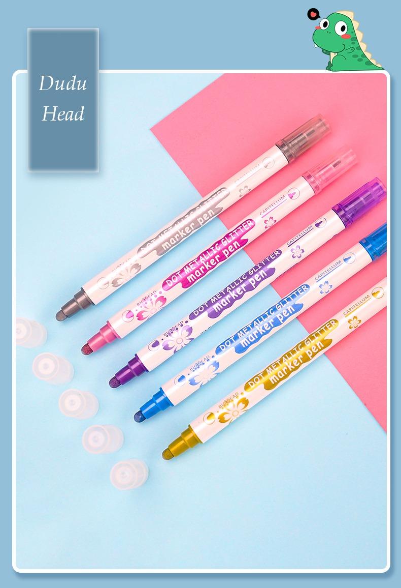 JiMiao Double Headed Metallic Color Marker Pen