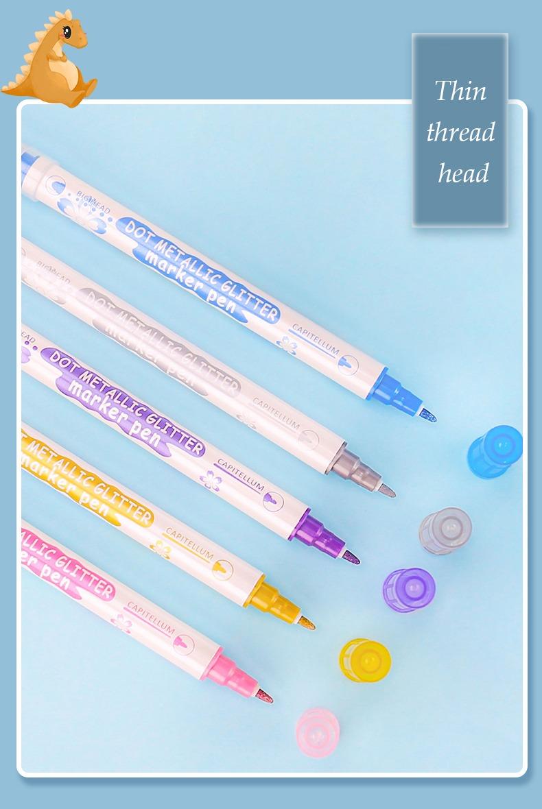 JiMiao Double Headed Metallic Color Marker Pen