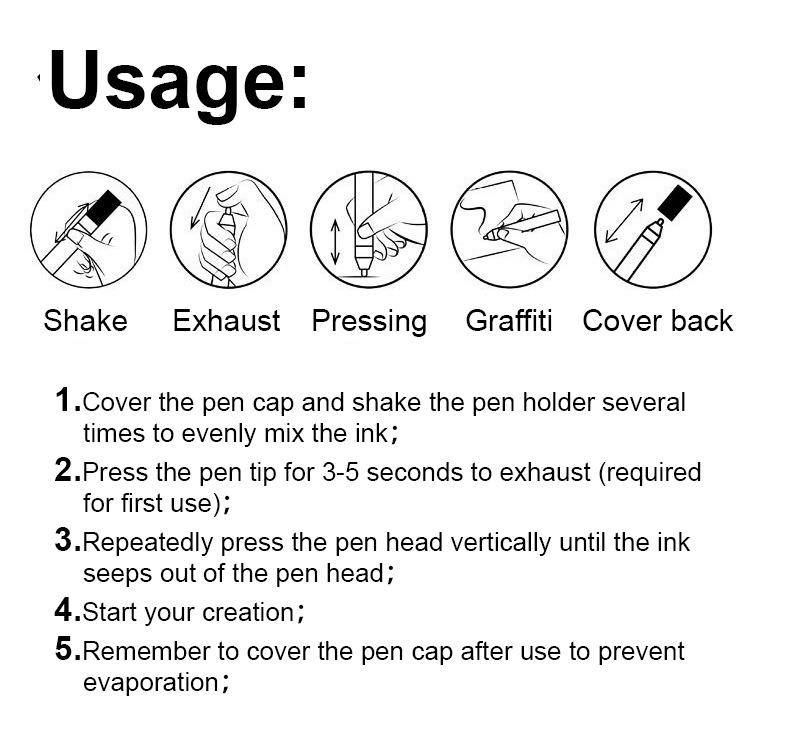 usage-JiMiao Colorful Nail Art Coloring Marker Pen