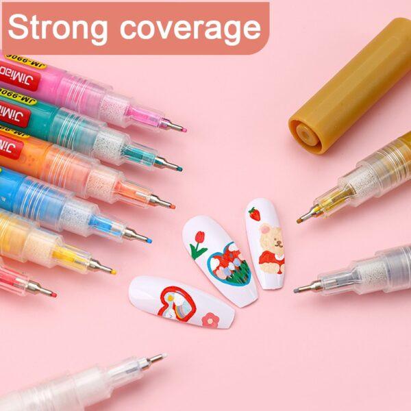 JiMiao Colorful Nail Art Coloring Marker Pen