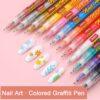 JiMiao Colorful Nail Art Coloring Marker Pen