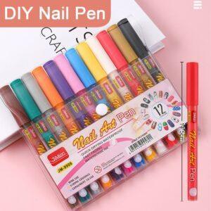 JiMiao Colorful Nail Art Coloring Marker Pen