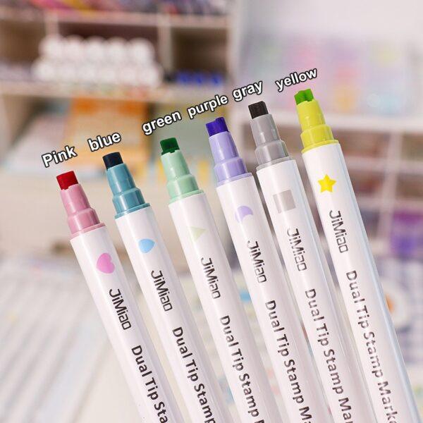 JiMiao Double Head Highlighter Pen