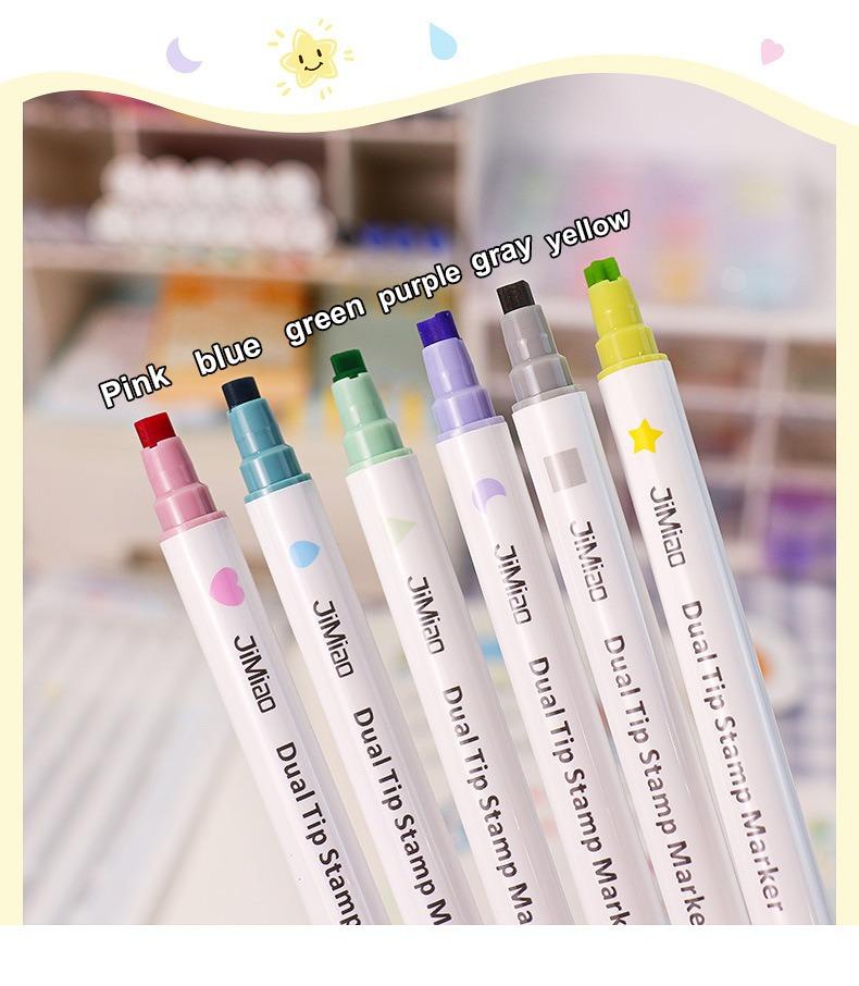 JiMiao Double Head Highlighter Pen