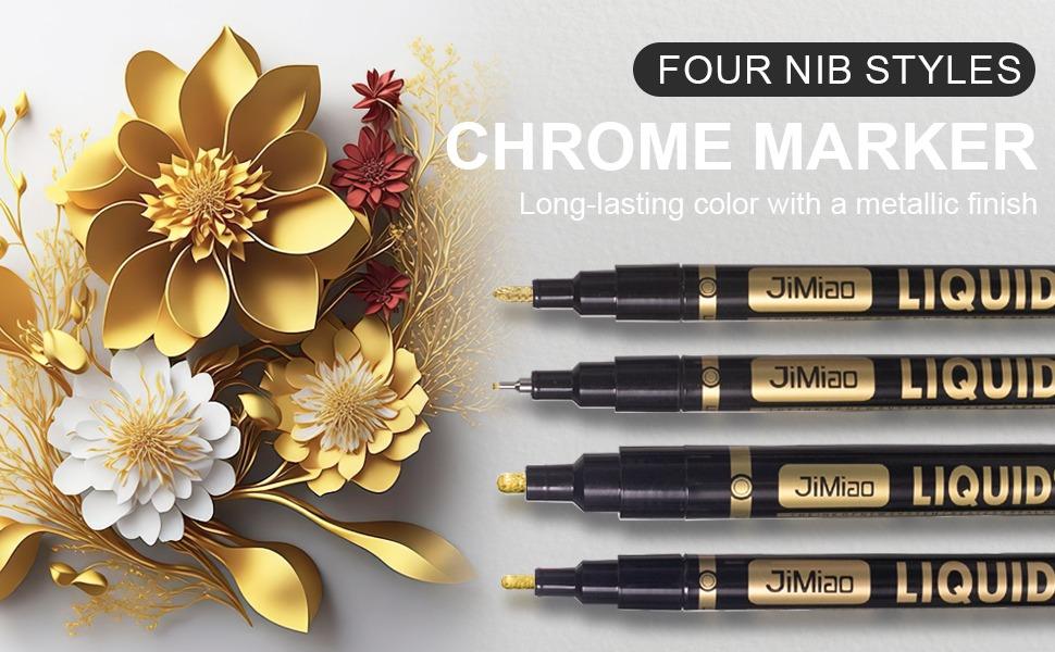 JiMiao Waterproof Metal Color Marker Pen