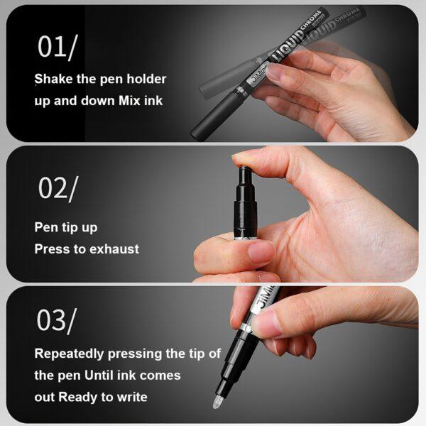 JiMiao Waterproof Metal Color Marker Pen