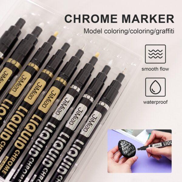 JiMiao Waterproof Metallic Color Marker Pen