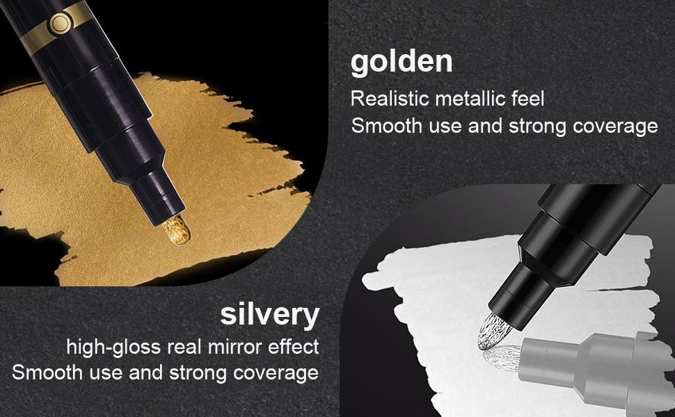 JiMiao Waterproof Metallic Color Marker Pen