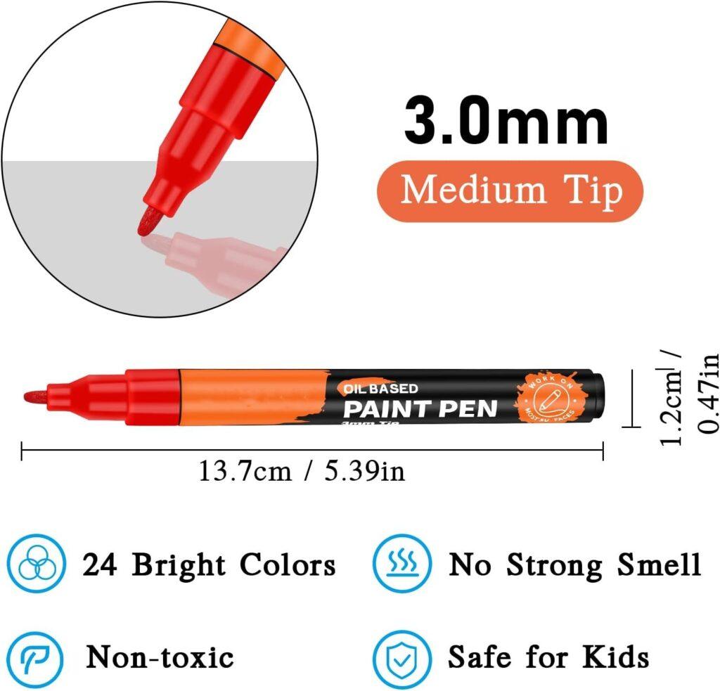 Acrylic marker 24 colors 0.7mm children's art DIY graffiti pen